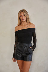 Gabi Faux Leather Mini Shorts