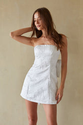 Halsey Jacquard Bow Mini Dress