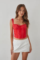 Kaylee Ditsy Eyelet Lace Mini Skort
