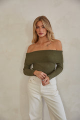 Kara Off the Shoulder Bow Back Sweater