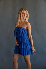Kate Strapless Ruffle Romper