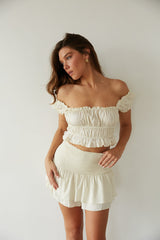 Kaylor Smocked Ruffle Skort