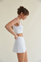 Nina Smoothing Tennis Skort in White