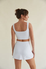 Nina Smoothing Tennis Skort in White