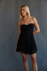 Ivy Lace Bustier Babydoll Mini Dress