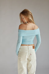 Remi Off The Shoulder Ribbed Knit Top