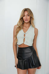 Sage Pointelle Knit Vest