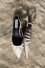 Syrie Pleated Pointed Toe Heel