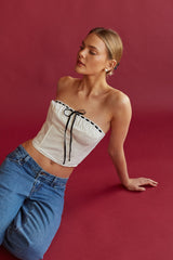 Tate Strapless Contrast Corset Top
