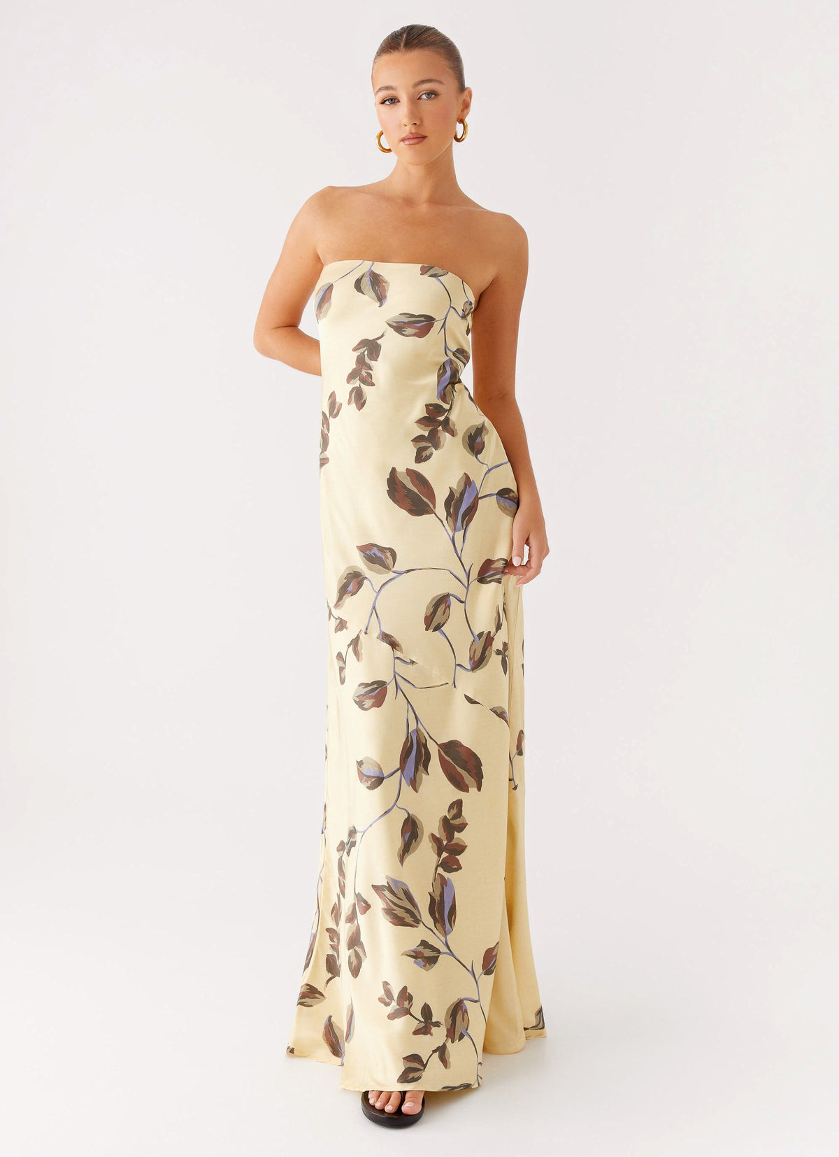 Alisa Strapless Maxi Dress - Buttercream Bliss