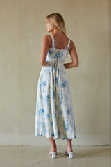 Angelina Sweetheart Floral Midi Dress