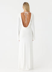 Elmont Long Sleeve Maxi Dress - White