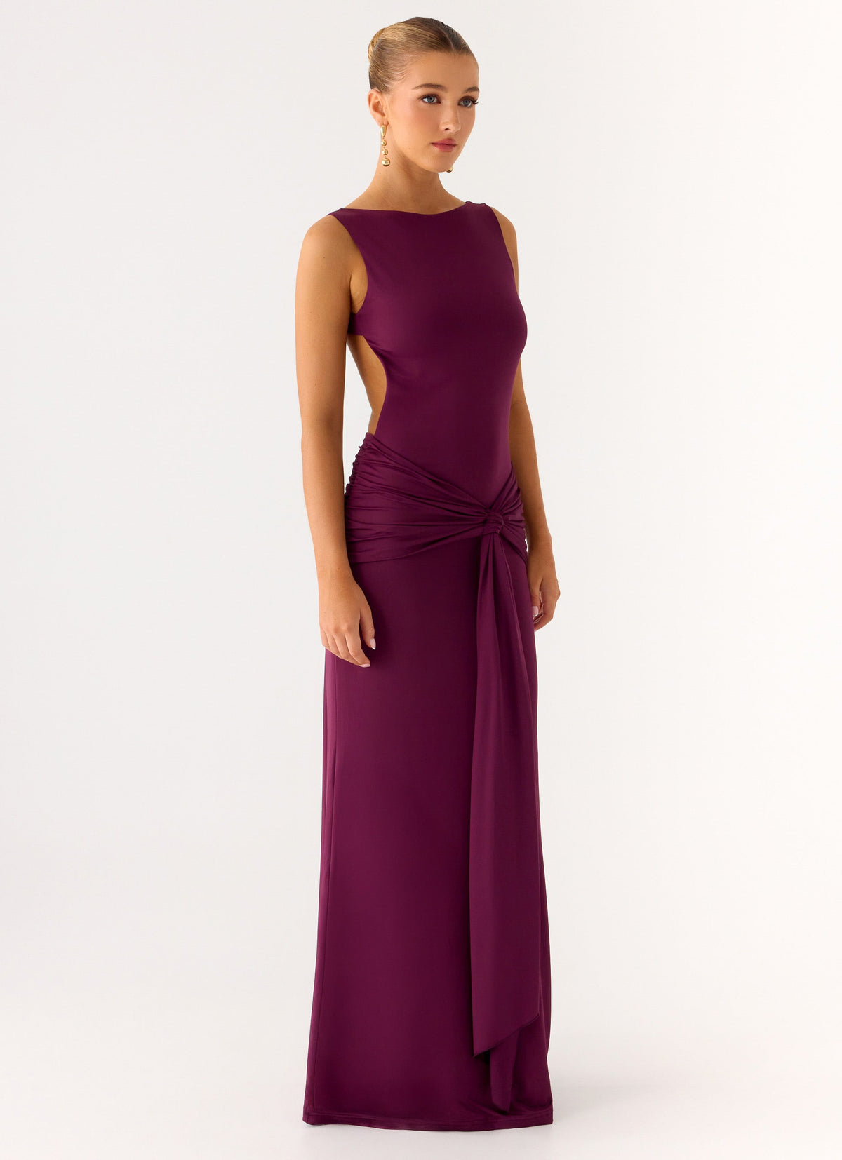 Fault Line Maxi Dress - Plum