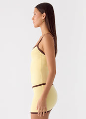 Felicia Asymmetrical Mini Dress - Yellow