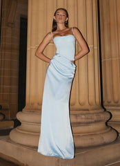 Kalila Corset Maxi Dress - Blue