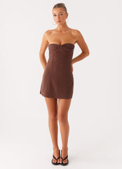 Ludo Mini Dress - Chocolate