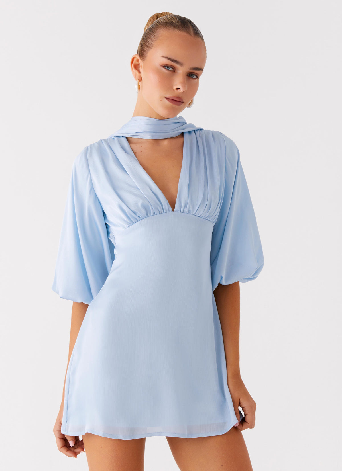 Mary Mini Dress - Blue