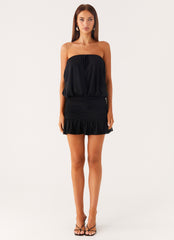 Only A Dream Strapless Mini Dress - Black