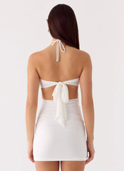 Poetry Mini Dress - White