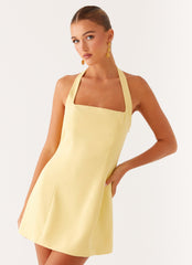 Remi Halter Mini Dress - Yellow