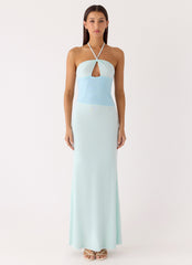 Romilly Mesh Maxi Dress - Teal
