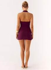 Vedetta Mini Dress - Plum