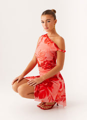 Wade Mini Dress - Sicily Sunsets Print