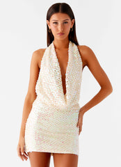 You Make Me Feel Mini Dress - Ivory