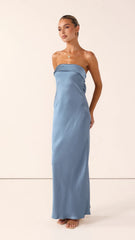Gisele Maxi Dress - Steel Blue