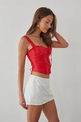 Kaylee Ditsy Eyelet Lace Mini Skort