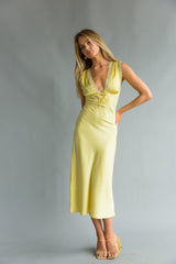 Juniper Lace Trim Satin Midi Slip Dress