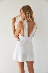 Mable Lace Trim Mini Dress