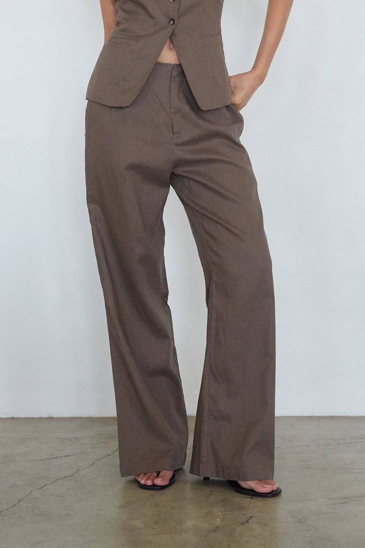 Rina Wide Leg Linen Pants